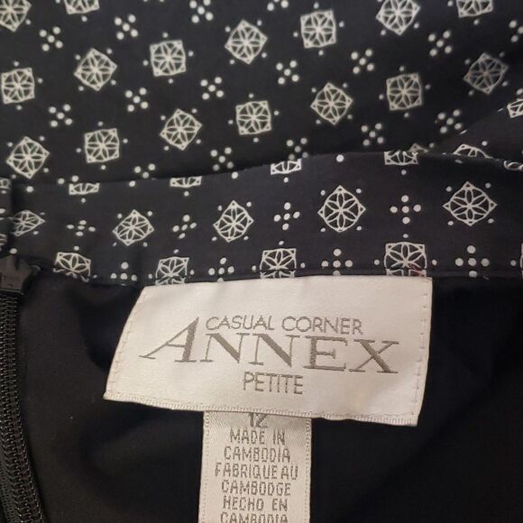 Casual corner Annex black and white pattern skirt  Petite size 12 - Picture 5 of 8